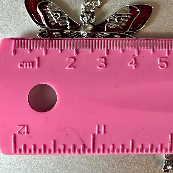 Death Moth skull Necklace Chain Wasp Steampunk Silver Gothic Butterfly - Picture 5 of 6